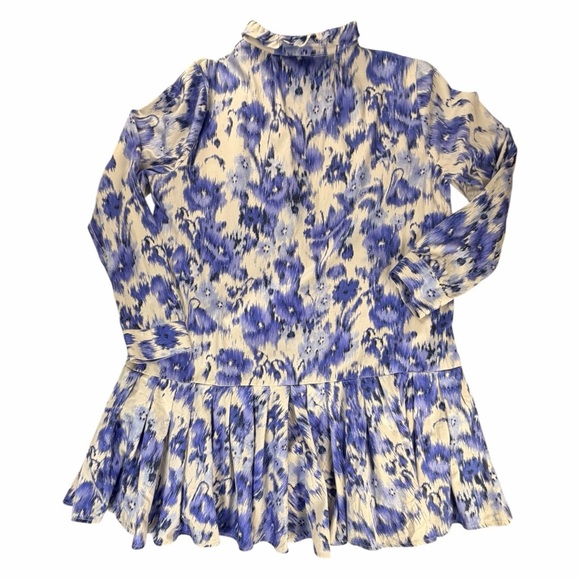 Tuckernuck Women's Long Sleeve Tate Mini Dress In “Blue Iris Breeze” Size Medium - Picture 8 of 11